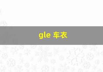 gle 车衣